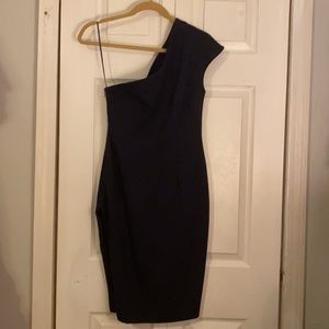 Navy Off the shoulder dress